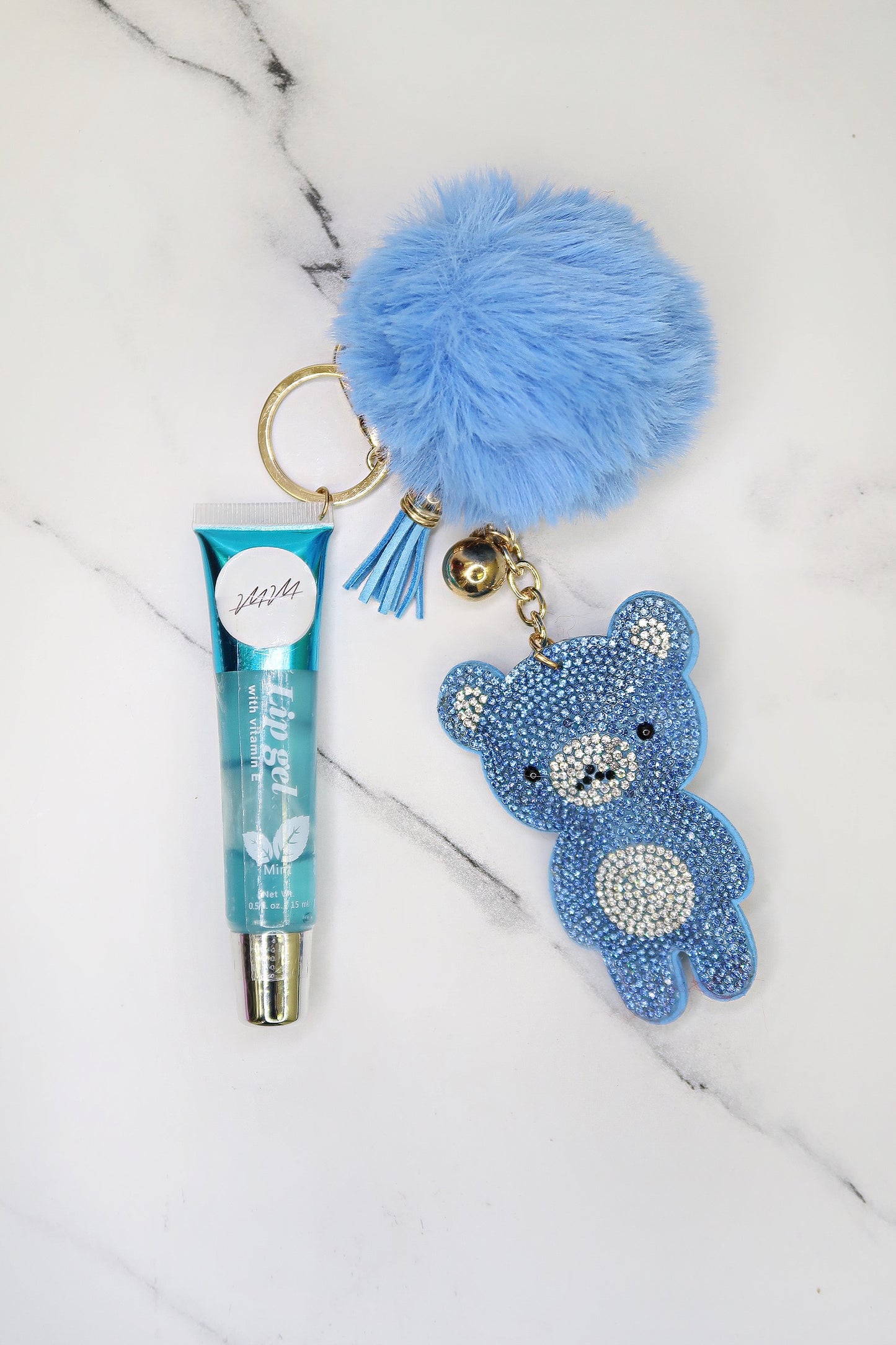 Majestic Missy Lipgloss Keychain w/ Teddy Bear