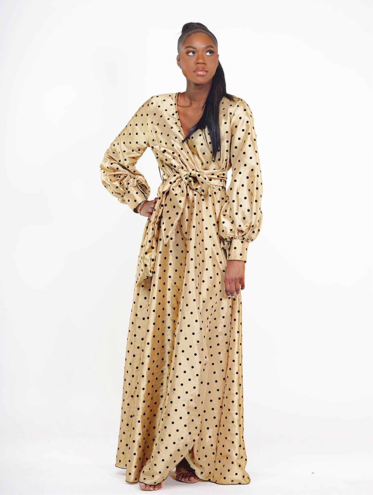 Check Me Out Polka Dot Maxi Dress