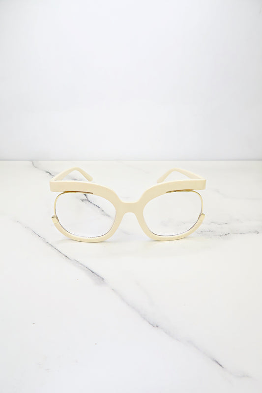 All Eyes On Me Sunglasses - Cream