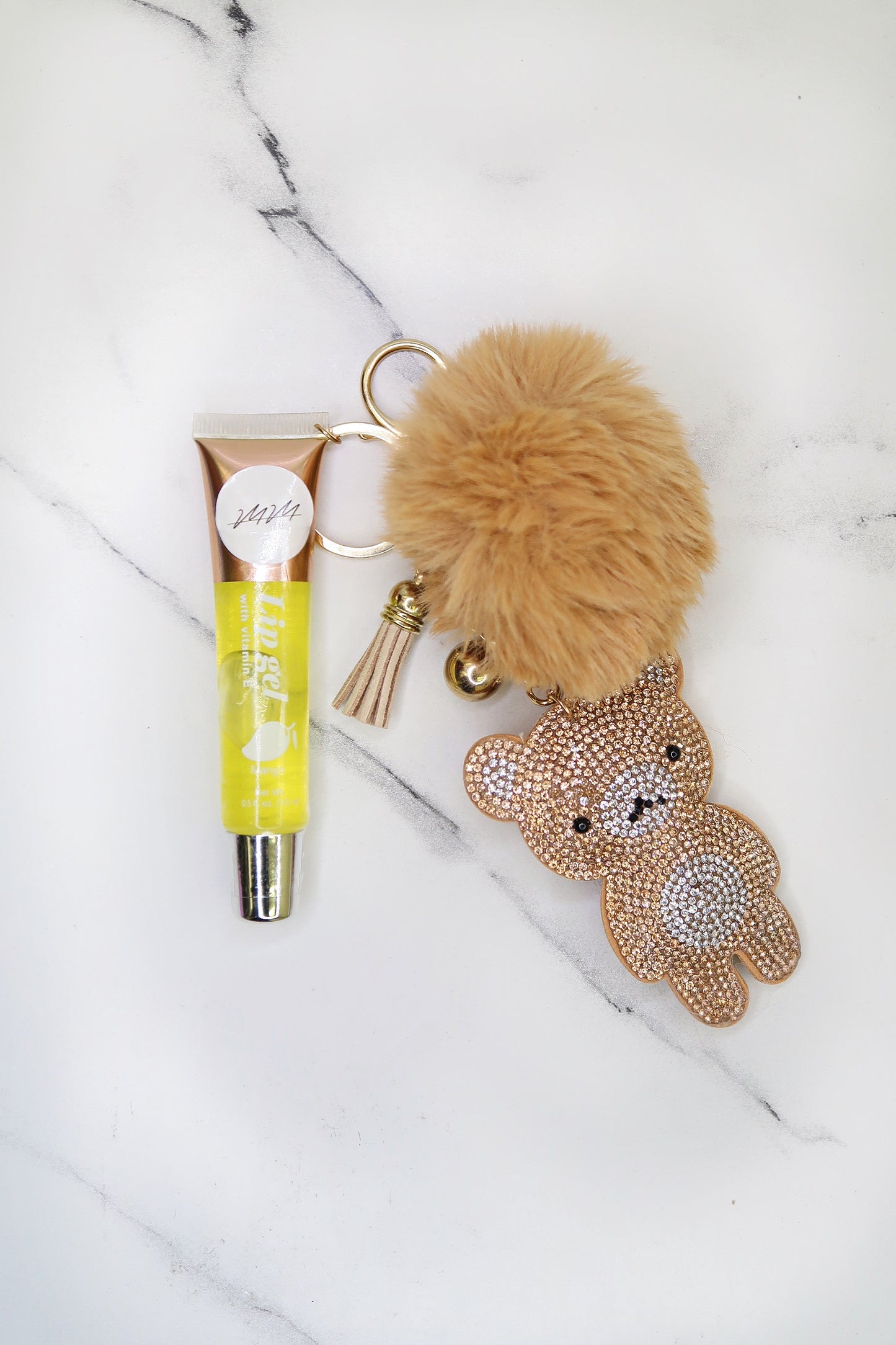 Majestic Missy Lipgloss Keychain w/ Teddy Bear